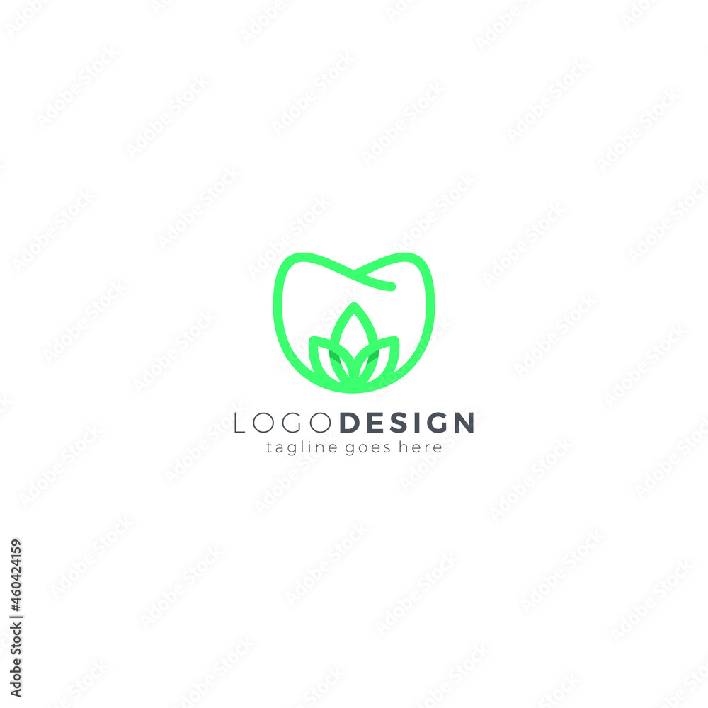 dental leaf growth logo simple dental leaf growth logo simple