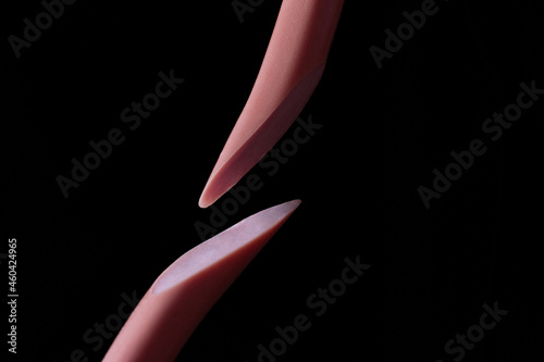 Sliced ​​boiled sausage. Vienna sausage.