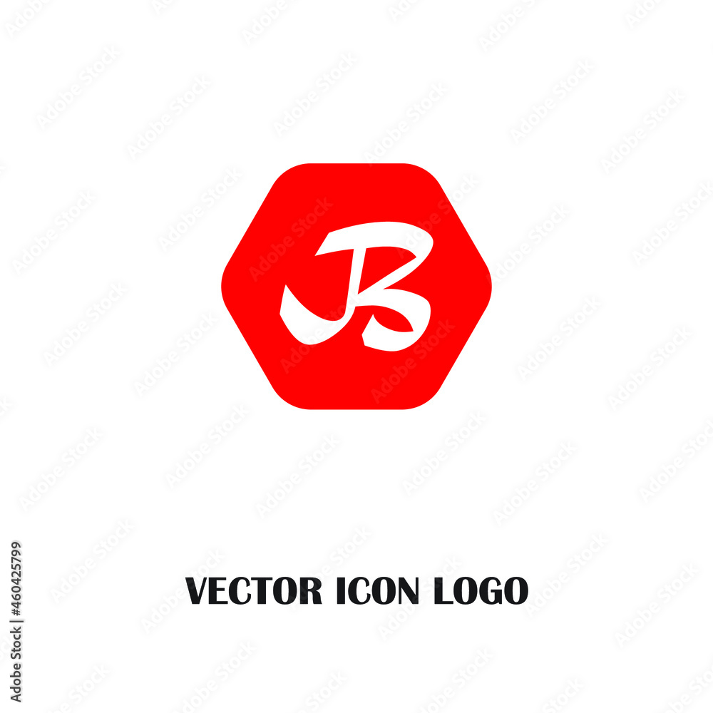 Obraz premium Letter B logo icon design template elements. RED