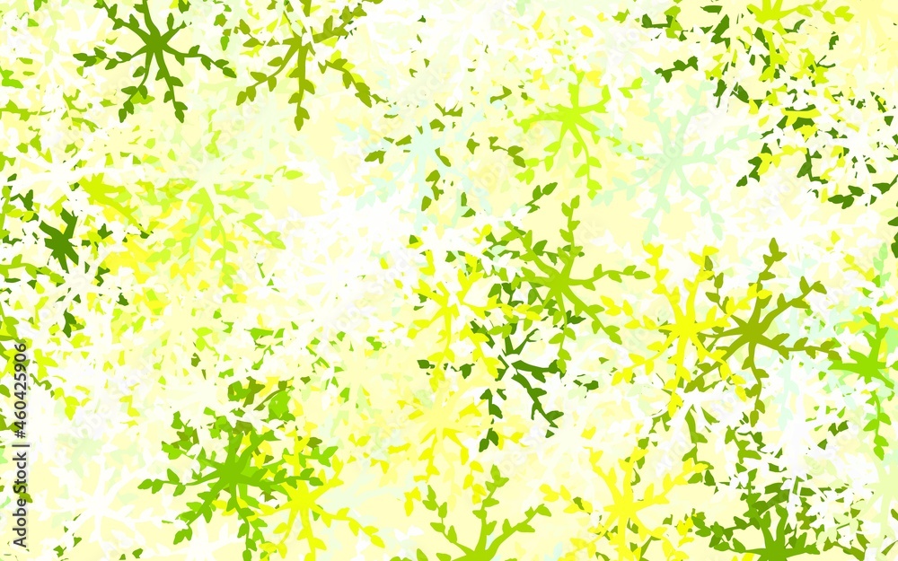 Light Green, Yellow vector template with chaotic shapes.