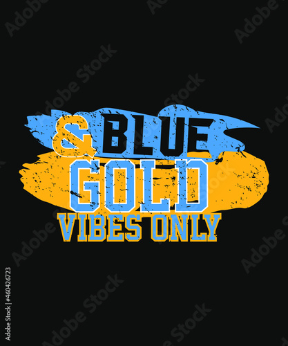 Blue and Gold Game Day Group Shirt for High School Football T-Shirt