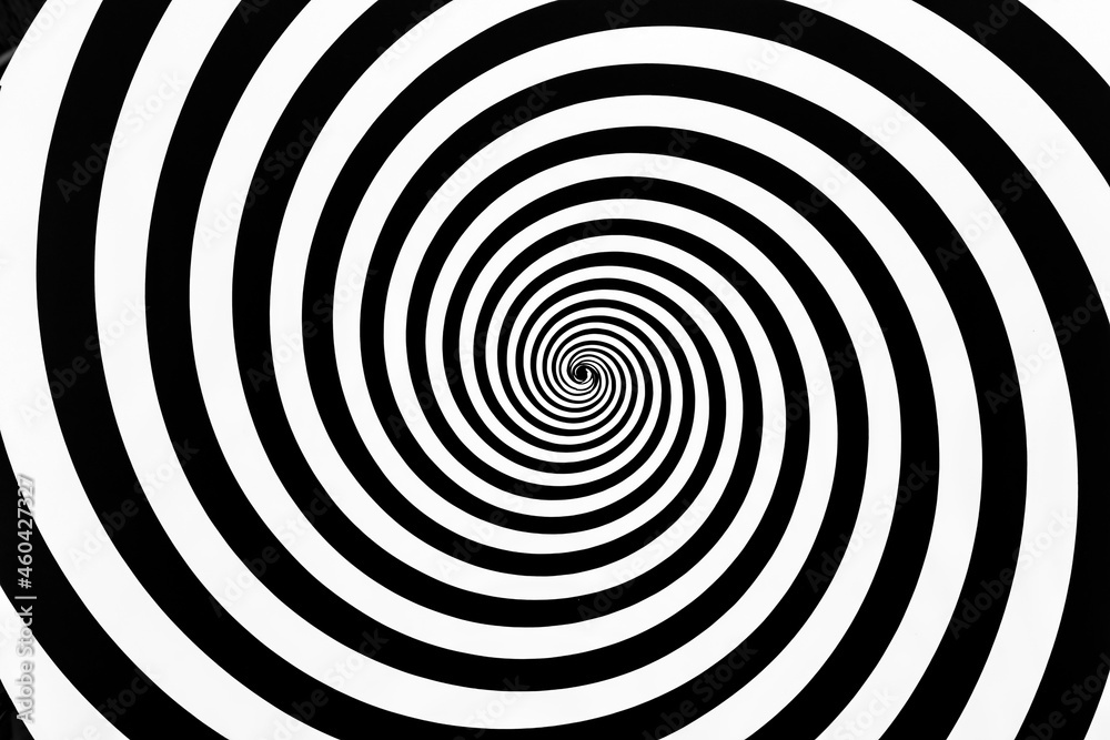 Hypnosis visualisation conept endless spiral