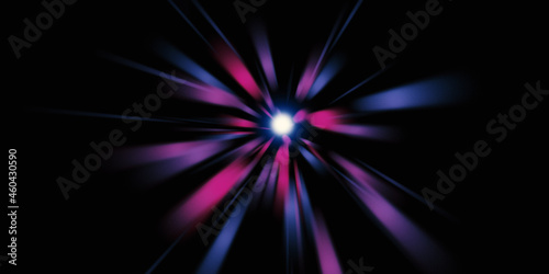 Zoom laser light line explosion of light diffused laser light 3D illustration
