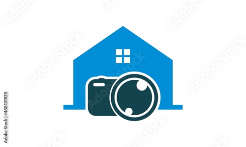 house camera logo vector