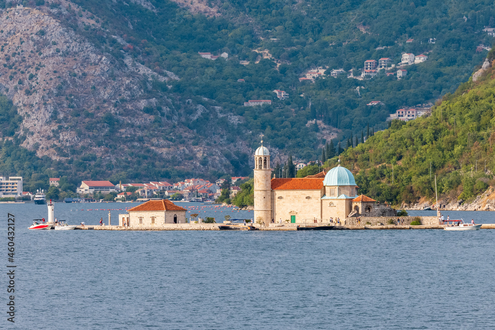 Fototapeta premium The Our Lady of the Rock is an island near Perast old town in Montenegro.