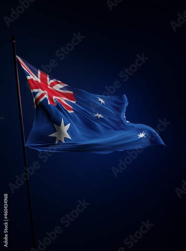 Abstract Australia Flag 3D Render (3D Artwork)