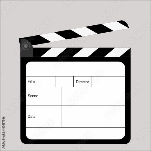 Realistic slapstick for filmingon a gray background on different layers.
