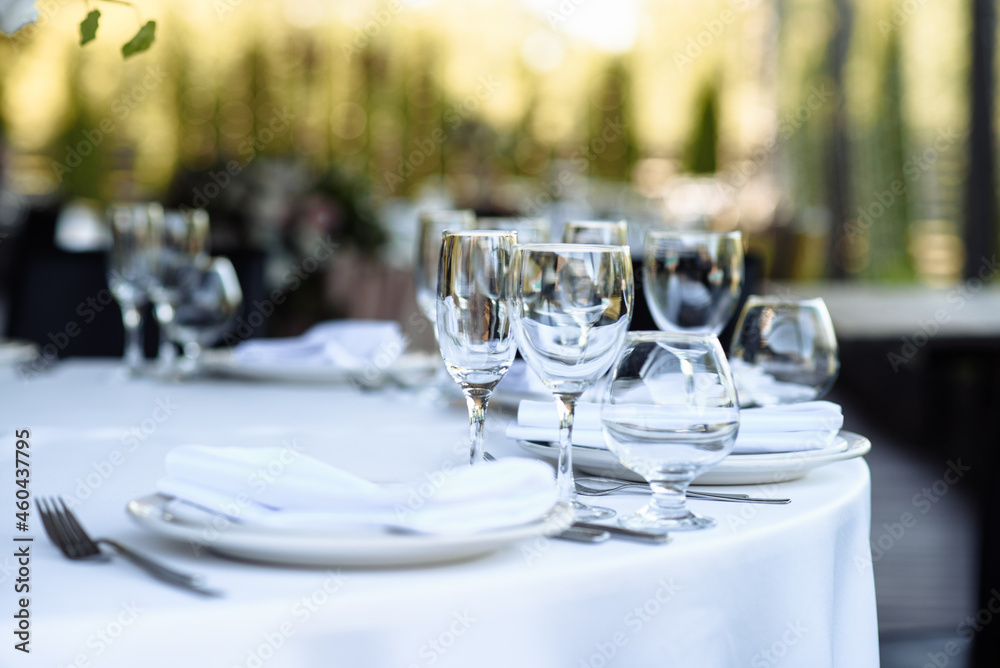 Fototapeta premium table setting for a restaurant