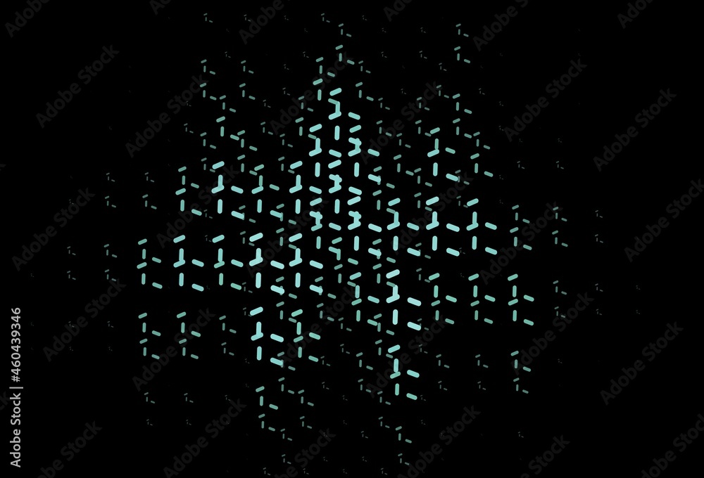 Obraz premium Dark Green vector background with stright stripes.