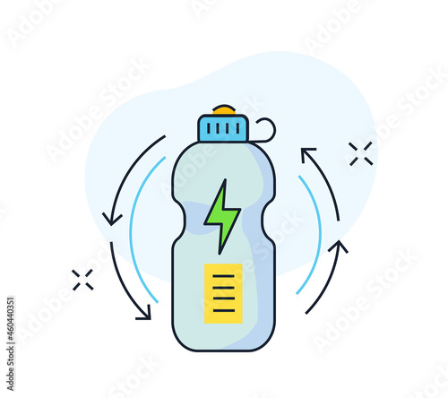 Healthy food, weight loss diet, energy drink, health sports fitness, vitamins supplements illustration. Healthy food, health, diet, fitness medicine.Flat illustration Icons infographics. Landing page