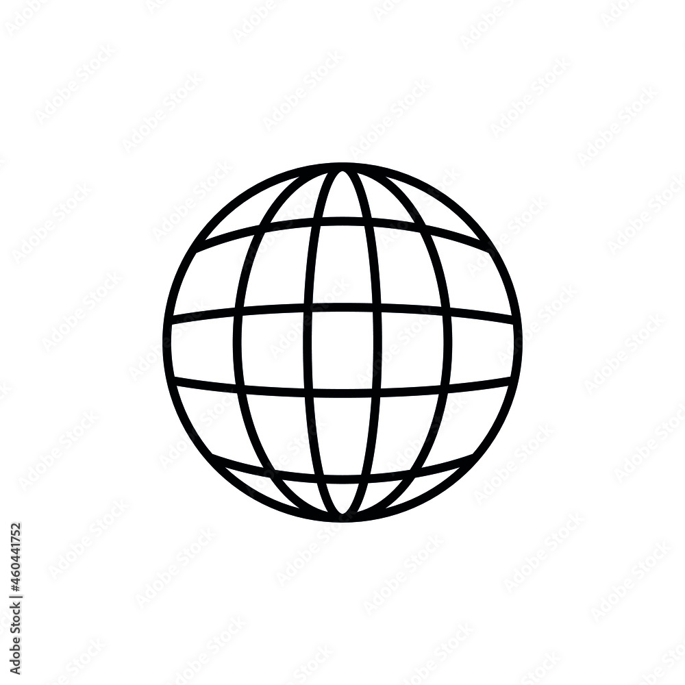 Globe Icon in trendy flat style isolated on white background. World symbol for your web site design, logo, app, UI. Vector illustration