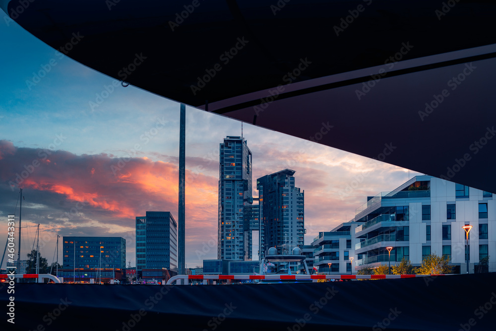 Fototapeta premium Evening view of Gdynia