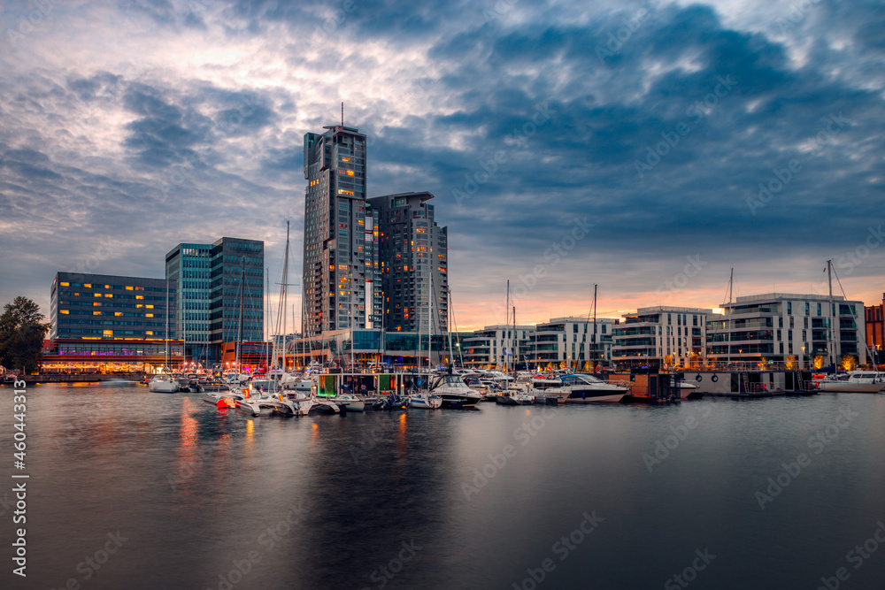 Fototapeta premium Evening view of Gdynia