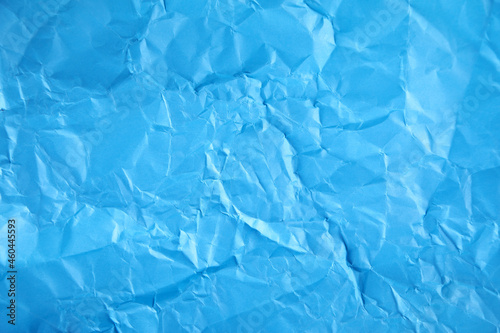 Blue crumpled background or texture.