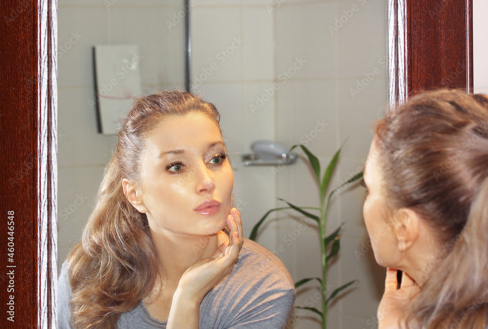 Applying the cream..Magic anti-aging cream. Applying the cream..Magic anti-aging cream.