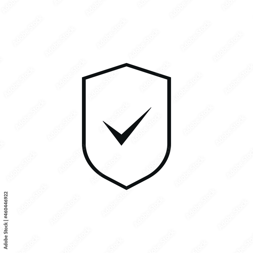 Shield Check Mark Icon Vector Illustration Shield Check Mark Icon Vector Illustration