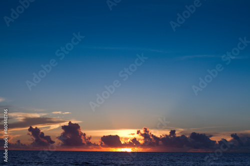 Morning Sunrise with Blue Sky