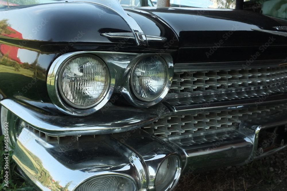 classic american car headlight