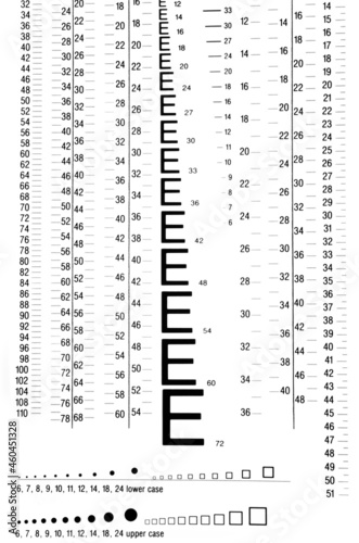 type size measuring tool