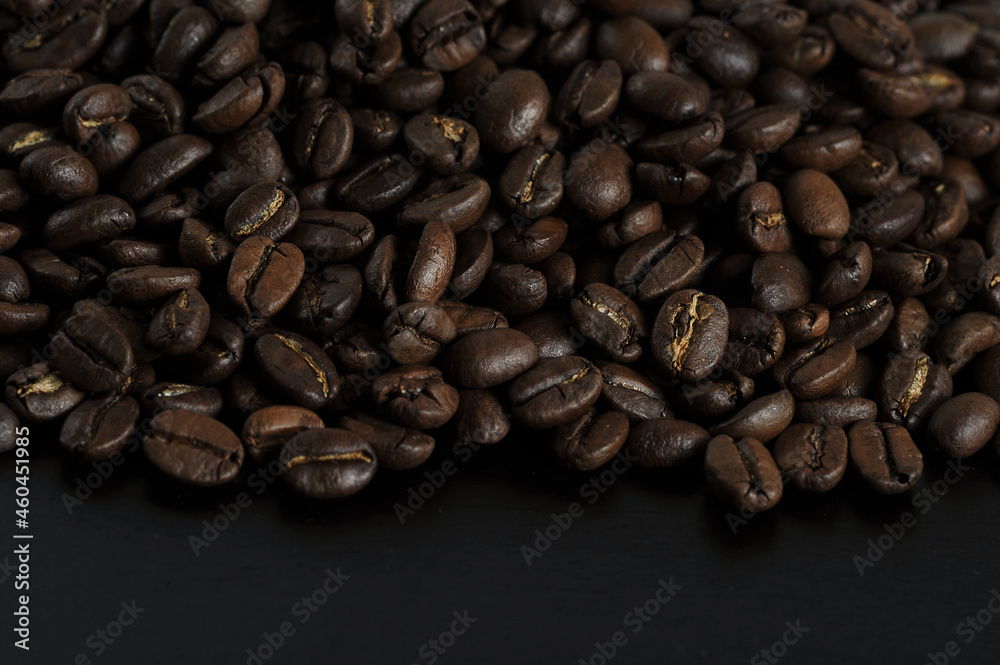 coffee beans - freshly roasted beans  close-up photo