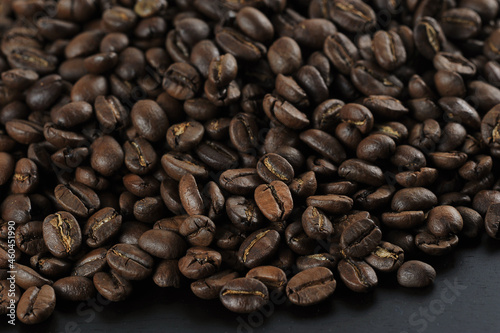 coffee beans - freshly roasted beans  close-up photo