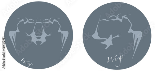 Spells from the spellbook. Runes stylization. 