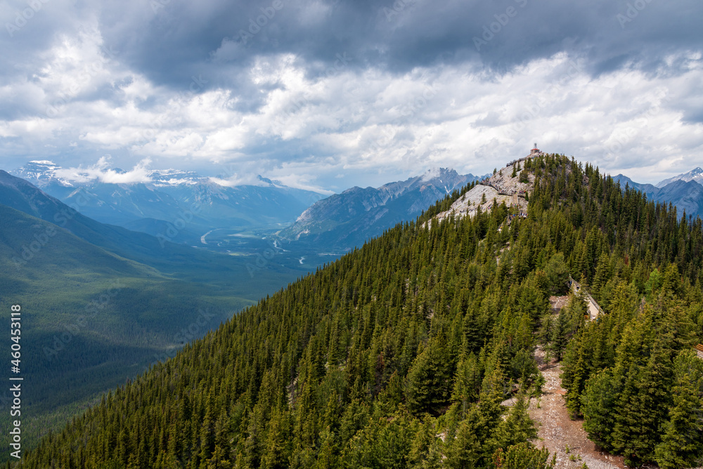 Sulphur Mountain trail in Banff National Park, Canada.
