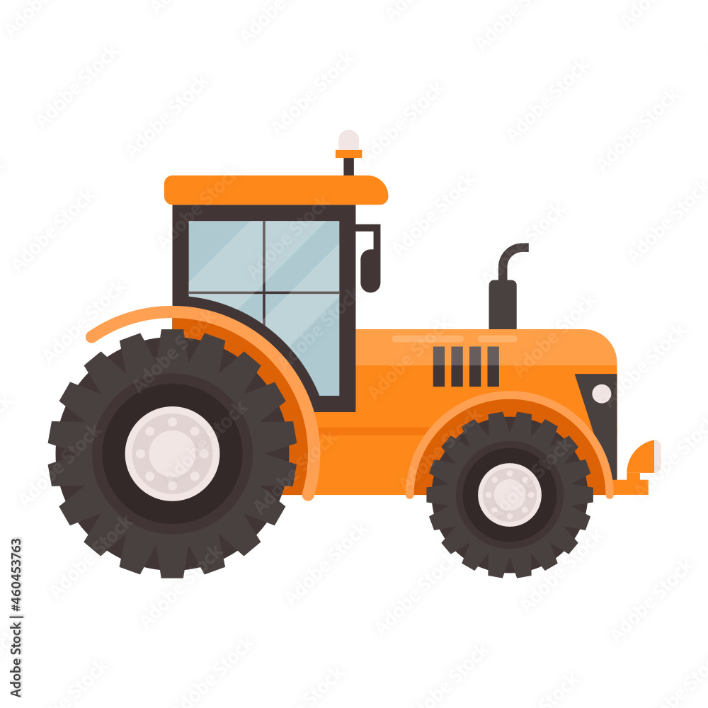 Power Tractor Concept,  Rough terrain vehicle Vector Icon Design, Agricultural machinery Symbol, Industrial agriculture Vehicles Sign, dragging or towing Farming equipment Stock illustration