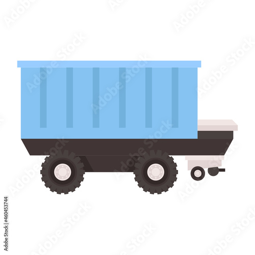 Chaser Bin Concept, Open Top cart Vector Icon Design, Agricultural machinery Symbol, Industrial agriculture Vehicles Sign,  auger wagon Farming equipment Stock illustration