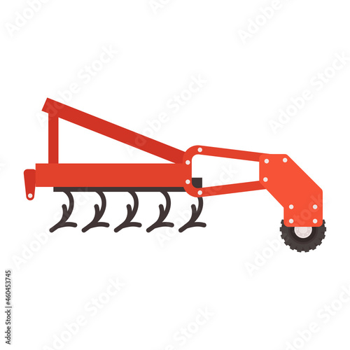 Rotary tiller machine Concept, Dry field Tractory Paddy Vector Icon Design, Agricultural machinery Symbol, Industrial agriculture Vehicles Sign, Farming equipment Stock illustration