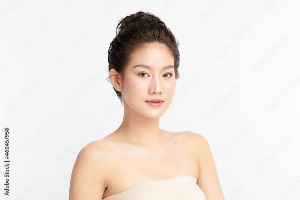 Beautiful young asian woman with clean fresh skin on white background, Face care, Facial treatment, Cosmetology, beauty and spa, Asian women portrait. Beautiful young asian woman with clean fresh skin on white background, Face care, Facial treatment, Cosmetology, beauty and spa, Asian women portrait.