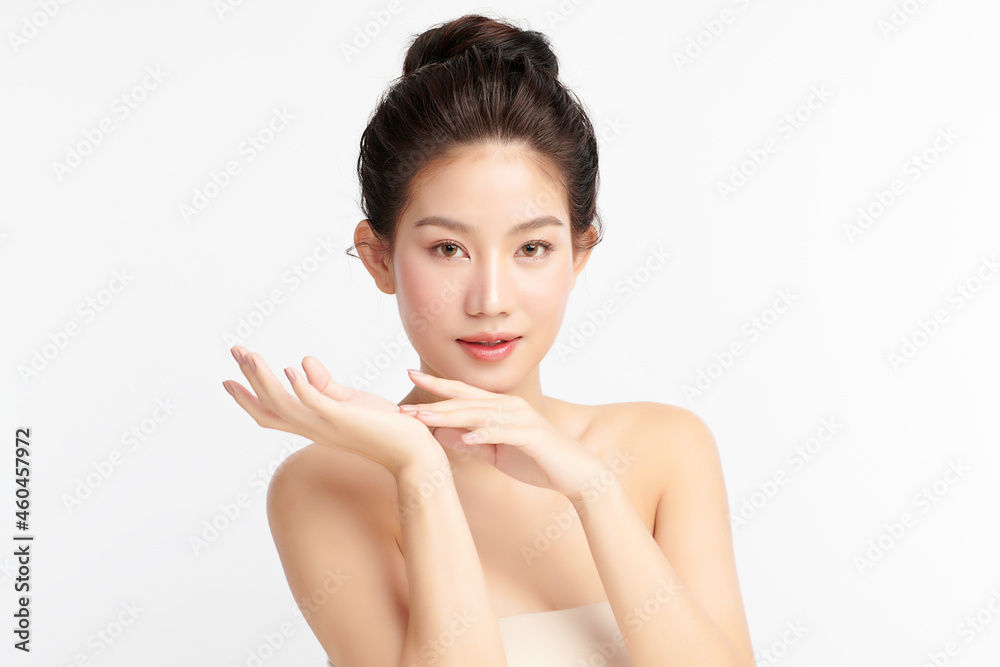 Beautiful young asian woman with clean fresh skin on white background, Face care, Facial treatment, Cosmetology, beauty and spa, Asian women portrait. Beautiful young asian woman with clean fresh skin on white background, Face care, Facial treatment, Cosmetology, beauty and spa, Asian women portrait.