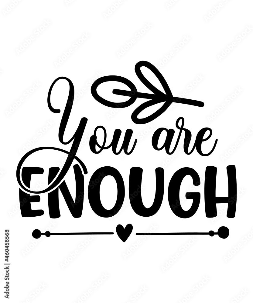 Vecteur Stock Mental Health SVG Bundle, Positive SVG, Motivational SVG ...