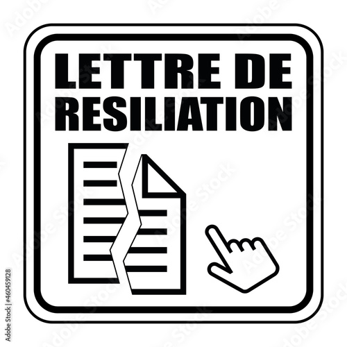 Logo lettre de résiliation.
