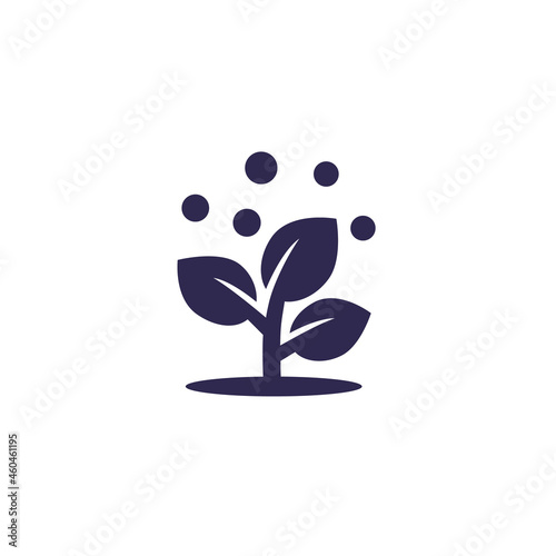 fertilizer and plant, fertilization icon