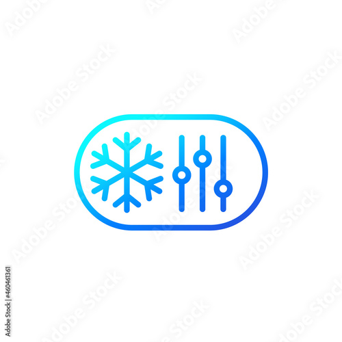 cooling control line icon on white