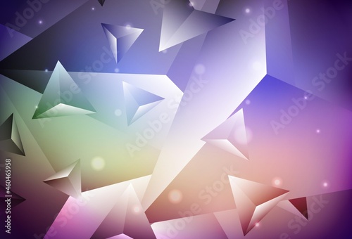 Light Multicolor vector polygon abstract layout.