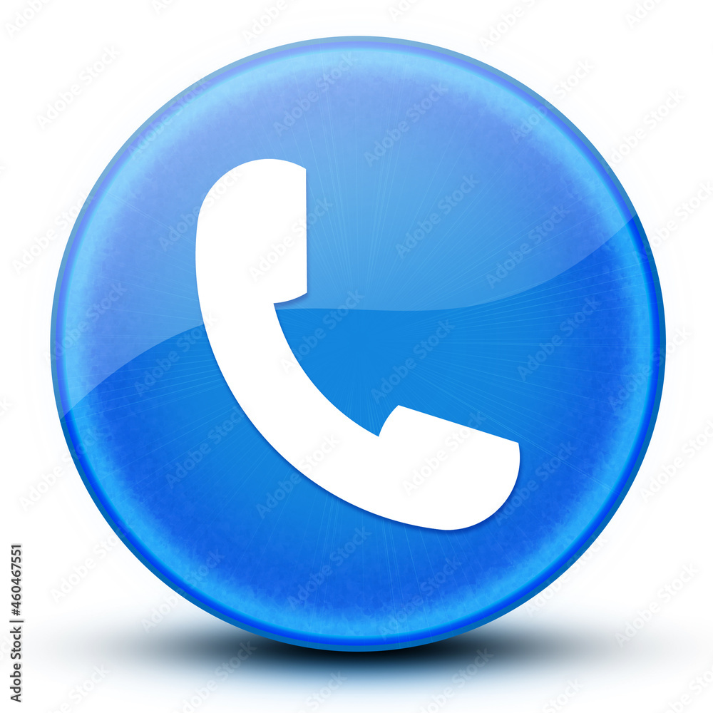 Phone eyeball glossy elegant blue round button abstract Phone eyeball glossy elegant blue round button abstract