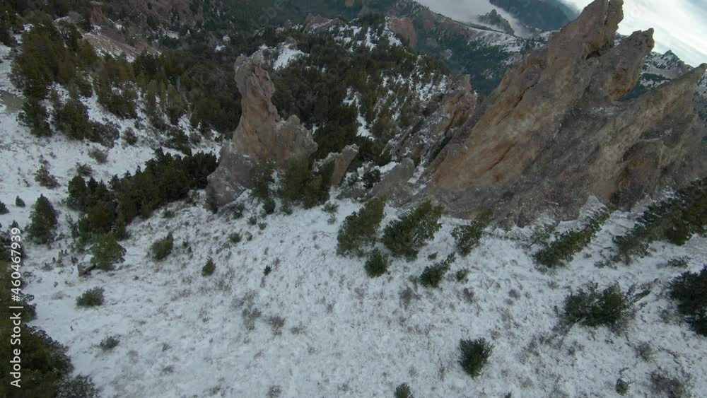 FPV Drone mountain surfing over forest with high rocks // Winter FPV Drone mountain surfing over forest with high rocks // Winter