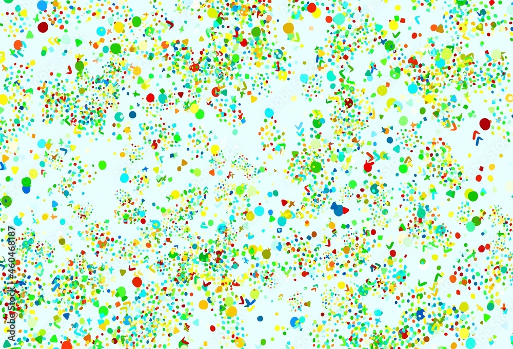 Light Green, Yellow vector texture with abstract forms. Light Green, Yellow vector texture with abstract forms.