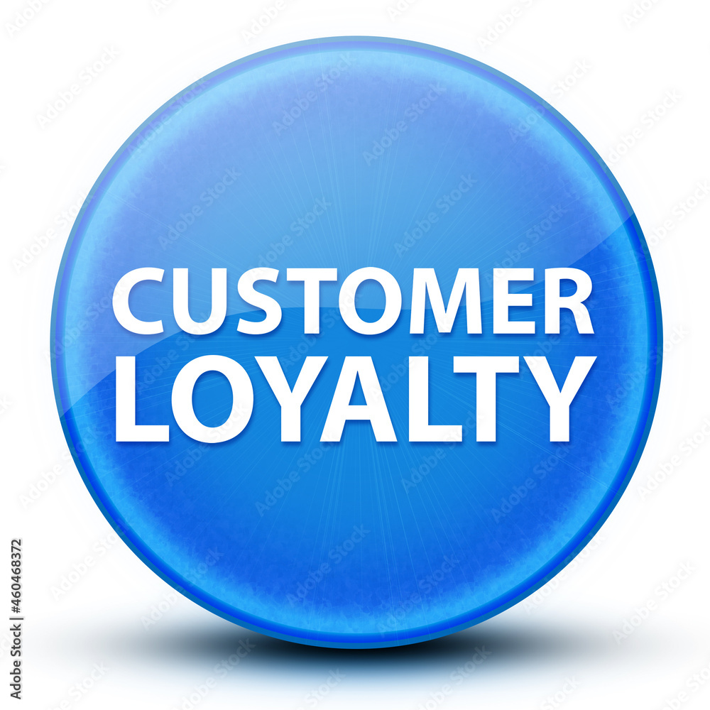 Customer Loyalty eyeball glossy elegant blue round button abstract Customer Loyalty eyeball glossy elegant blue round button abstract
