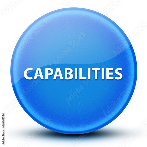 Capabilities eyeball glossy elegant blue round button abstract photo