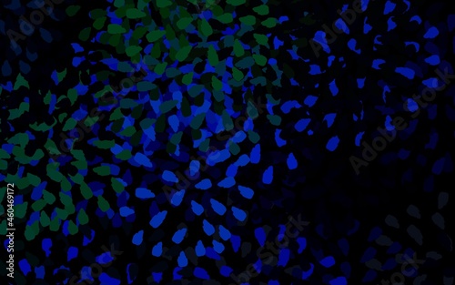 Dark Blue, Green vector texture with abstract forms.