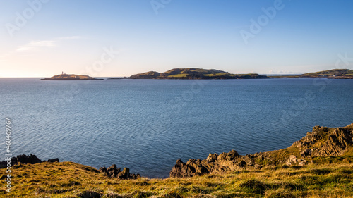 A view over Kirkcudbright Bay from Torrs Point, with Ross Island and Lighthouse photo