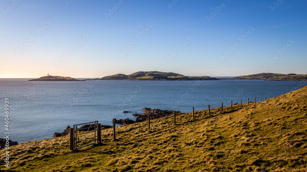 A view over Kirkcudbright Bay from Torrs Point, with Ross Island and Lighthouse A view over Kirkcudbright Bay from Torrs Point, with Ross Island and Lighthouse