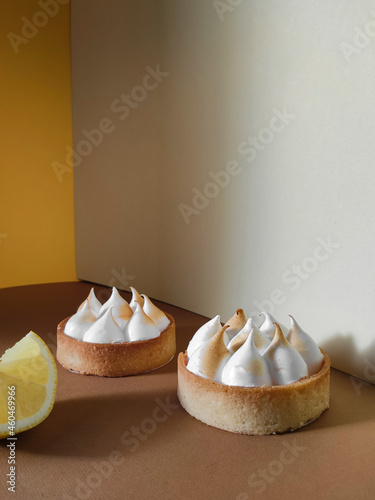 French dessert. Tartlet with lemon. (ID: 460469966)