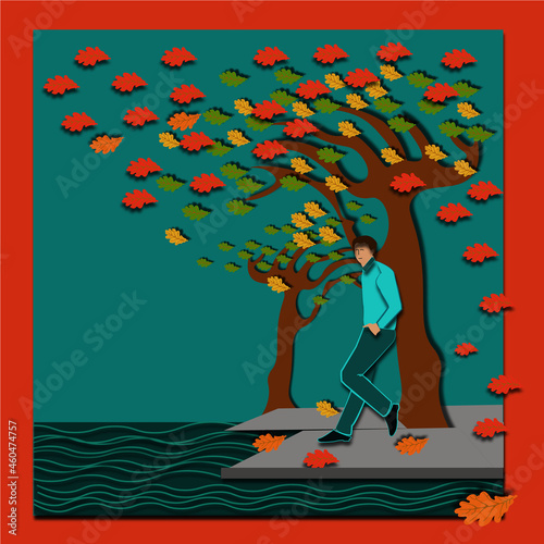 a series of illustrations dedicated to autumn
