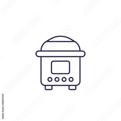 electric cooker, vector line icon