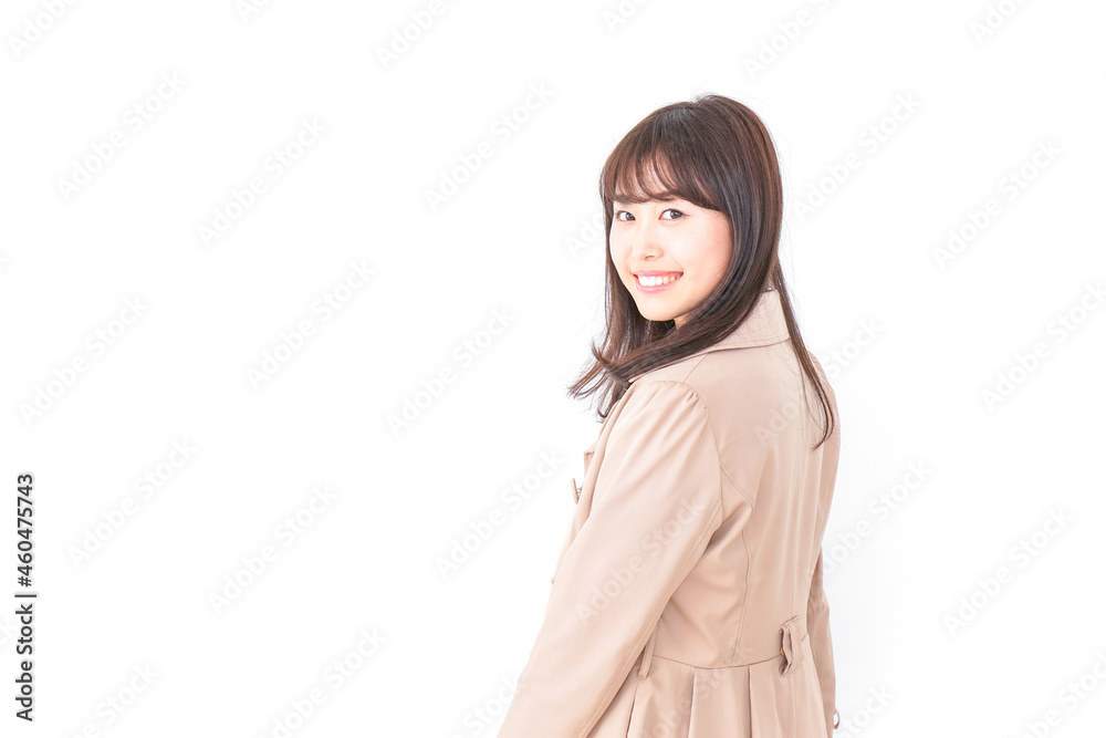 コートを来た女性 コートを来た女性