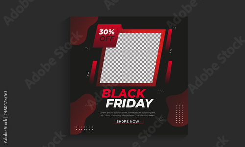 Flat design black Friday IInstagram post